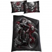 Housse de couverture SKULLS N' ROSES double face (135x200cm) + 2 taies d'oreiller UK et EU