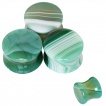 Ecarteur plug en pierre Agate verte