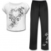 Ensemble pyjamas gothique femme 4 pièces fleurs du bien et du mal