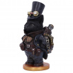 Figurine chat aventurier steampunk  chapeau (19,5cm)