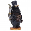 Figurine chat aventurier steampunk  chapeau (19,5cm)