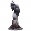 Figurine chat  motif squelettte assis sur une tombe - Martin Hanford (15cm)