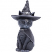 Figurine chat noir à chapeau de sorcier