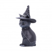 Figurine chat noir  chapeau de sorcier