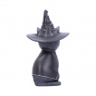 Figurine chat noir  chapeau de sorcier