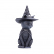 Figurine chat noir  chapeau de sorcier