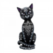 Figurine chat noir décoré style Ouija (26cm)