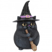 Figurine chat noir sorcier