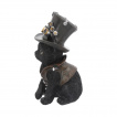 Figurine chat noir steampunk (18.5 cm)