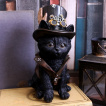 Figurine chat noir steampunk (18.5 cm)