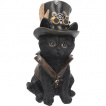 Figurine chat noir steampunk (18.5 cm)