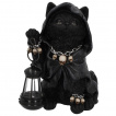 Figurine chaton de la Mort tenant une lanterne (18,5cm)