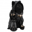 Figurine chaton de la Mort tenant une lanterne (18,5cm)