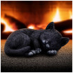 Figurine chaton faisant la sieste (11,3cm)