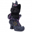 Figurine chaton sorcier dans la botte de sa maitresse (18,5cm)