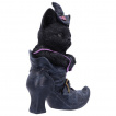 Figurine chaton sorcier dans la botte de sa maitresse (18,5cm)