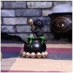 Figurine chaton sorcier et son chaudron magique - 12cm