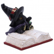 Figurine chaton sorcier tudiant un livre de potions (8,5cm)