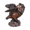 Figurine chouette aviatrice steampunk (10.5cm)