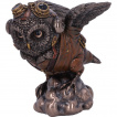 Figurine chouette aviatrice steampunk (10.5cm)