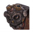 Figurine chouette aviatrice steampunk (10.5cm)