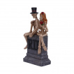 Figurine couple de squelettes assis sur une tombe (17cm) - Nemesis Now