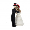 Figurine couple de Squelettes en train de se marier (13cm)