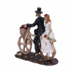 Figurine couple de squelettes maris sur vlo en os (14.5cm) - Nemesis Now