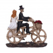 Figurine couple de squelettes maris sur vlo en os (14.5cm) - Nemesis Now