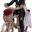 Figurine couple de squelettes maris sur vlo en os (14.5cm) - Nemesis Now