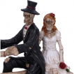 Figurine couple de squelettes maris sur vlo en os (14.5cm) - Nemesis Now