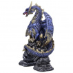 Figurine de Dragon violet sur une arche (15,5cm)