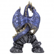 Figurine de Dragon violet sur une arche (15,5cm)