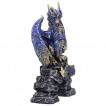 Figurine de Dragon violet sur une arche (15,5cm)