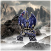 Figurine de Dragon violet sur une arche (15,5cm)