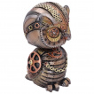 Figurine de hibou aspect mcanique steampunk (13.5cm)