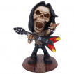 Figurine de squelette guitariste metal 