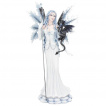 Figurine dcorative fe blanche et dragon (57 cm)