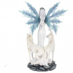 Figurine dcorative fe de la glace et ses loups (60,5 cm)