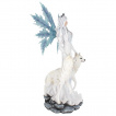 Figurine dcorative fe de la glace et ses loups (60,5 cm)