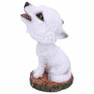 Figurine dcorative loup blanc (11cm)