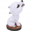 Figurine dcorative loup blanc (11cm)