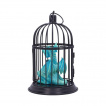 Figurine dragon bleu turquoise dans sa cage - Nemesis Now