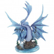 Figurine dragon d'eau veillant ses oeufs (31 cm)