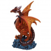 Figurine Dragon gardien ambré (18,5cm)
