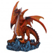 Figurine Dragon gardien ambré (18,5cm)