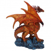 Figurine Dragon gardien ambré (18,5cm)