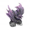 Figurine dragon violet enchain (22cm)