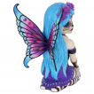 Figurine f  cheveux bleus style Jour des morts 