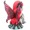 Figurine f  cheveux rouges style calavera 